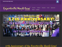 Tablet Screenshot of fayettevillemardigras.com